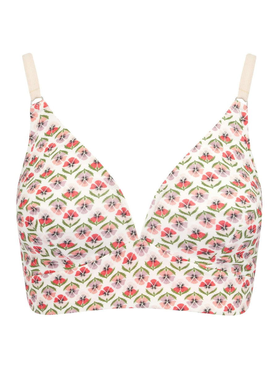 Organic Cotton Pansy Bra in a Liberty print I The Very Good Bra