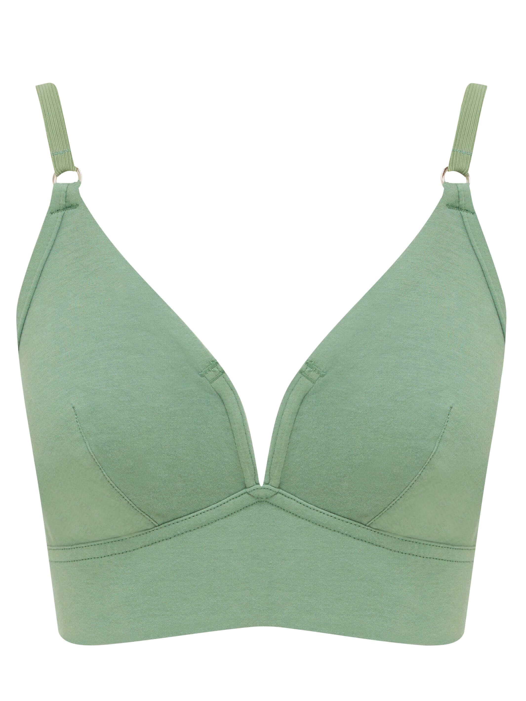 Custom Organic Cotton newest Support Bra - Forest Green